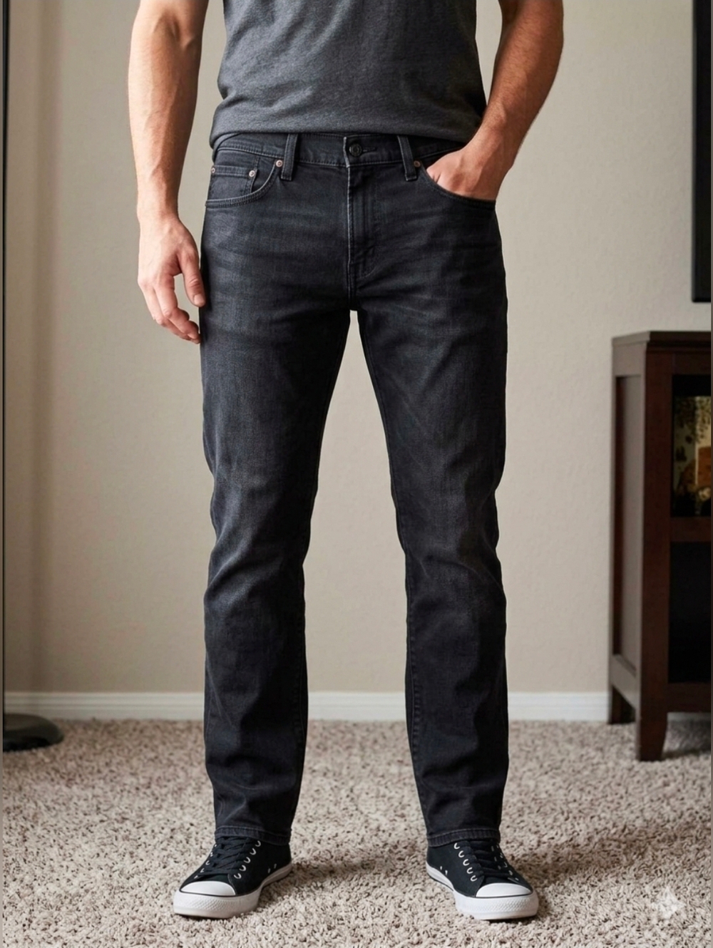 Classic Black Skinny Jeans Levis 511(w36 L32)
